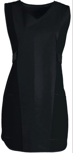 Sandwichforklæde i sort m/lomme str. 2XL, Nybo