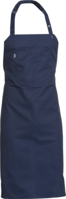 Smækforklæde i navy m/brystlomme, Nybo