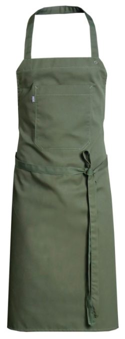 Smækforklæde i grøn m/brystlomme, Nybo