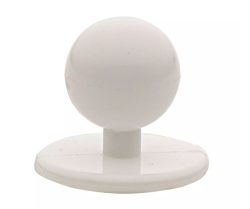 Kokkeknap i hvid, stk pris, Nybo