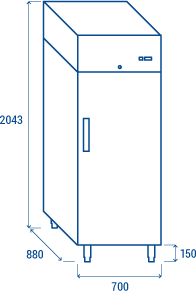 Industrifryseskab, Basic RF7, Godt til prisen Industrifryseskab, Basic RF7, Godt til prisen