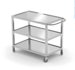 Servicevogn med 3 hylder 800x500x(H)950 fuldsvejst, Hendi