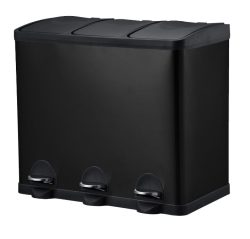 Pacific affaldssytem m/3 x 20L spande i carbonstål, Minatol