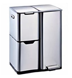 Baltic affaldssytem 60L m/3 inderspande (13x17x30L spande) i stål, Minatol Baltic affaldssytem 60L m/3 inderspande (13x17x30L spande) i stål, Minatol