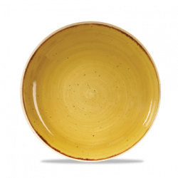 Stonecast Mustard, dyb tallerken Ø25, Churchill